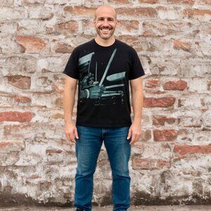 Five Crown VINTAGE 90’s Rock Graphic Shirt RETRO Drummer Music Player RARE Tee
